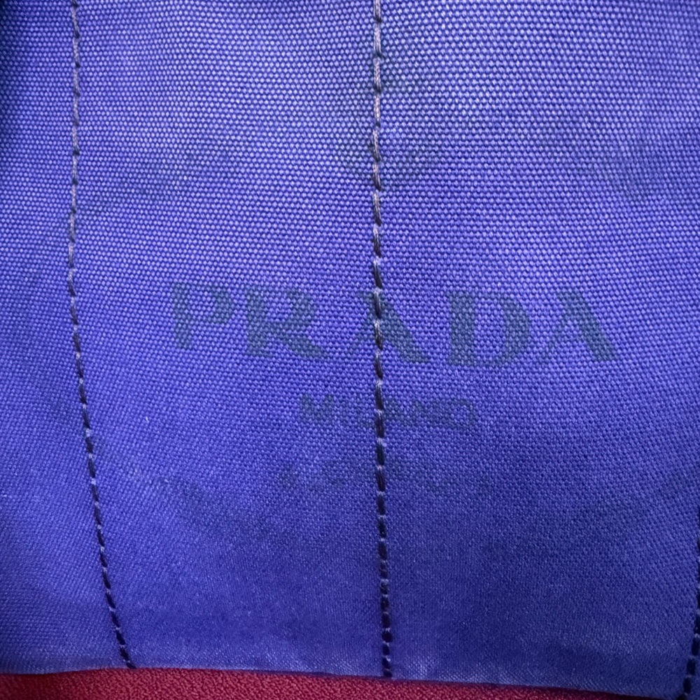 Prada Purple Canvas Tote Bag - Picture 2 of 14